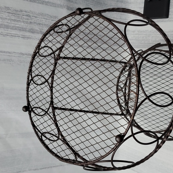  2-Tier Metal Countertop Fruit Vegetables Basket Bowl - Picture 10 of 13